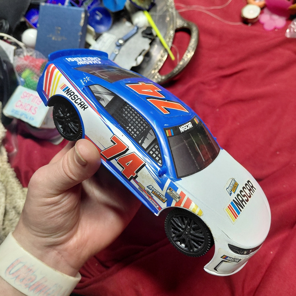 Blue and White NASCAR Toy Car